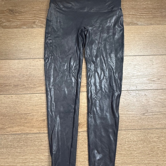 SPANX Faux Leather Leggings, High Waisted, Size 2XL, Black, Shaping - Picture 2 of 13